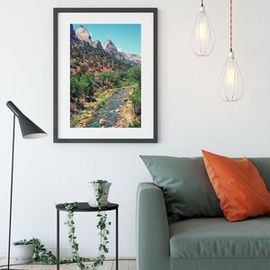Southwest Nature Photography, Zion National Park, Virgin River, Landscape Print, Utah Decor, Inspirational Desert Photo