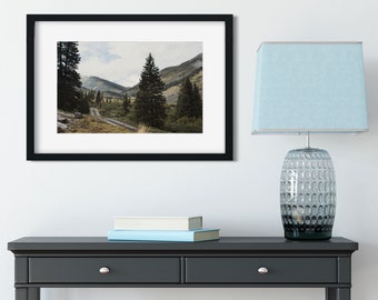 Scenic Valley Photo Print, Mountain Road, Forest Photography, Epic Scenery
