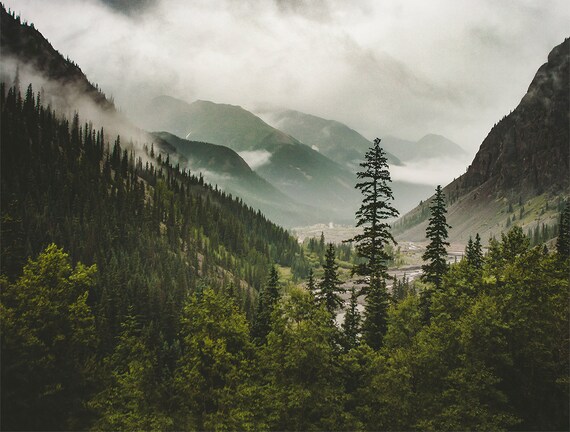 Photographic Print Canvas Landscape Photography Wall Decor Fine Art Fog over the Wood River Valley Sun Valley Idaho Metal