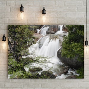 Fine Art Nature Print, Waterfall, California Nature Photography, Bridal Veil Falls, Beautiful California Decor, Northern California,Yosemite