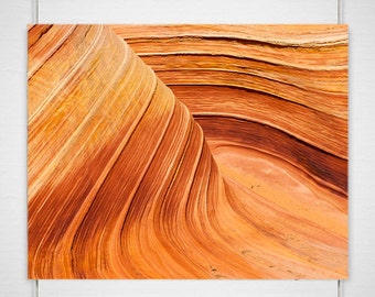 The Wave, Arizona Photography, Escalante Grand Staircase, Desert,  Abstract Wall Art, Fine Art Photography, Orange Art