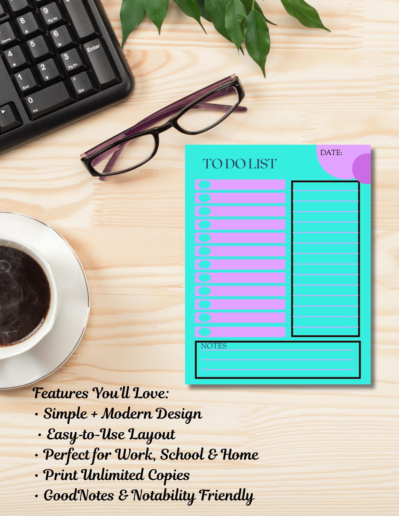 To Do List Printable Bundle— Minimalist Daily Planner PDF (8.5×11 ...