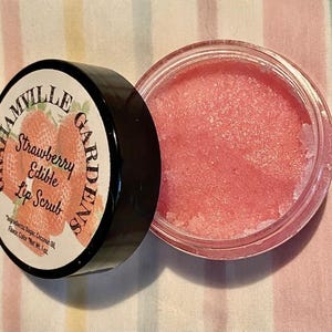 Strawberry Edible Lip Scrub Exfoliating Scented and Flavored