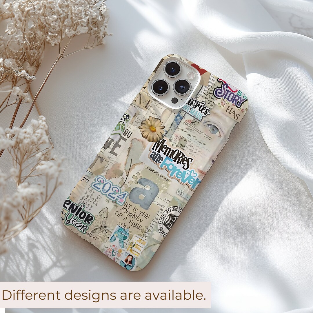 Scrapbook Memories Phone Case, 2024 Senior Year Gift, Inspirational