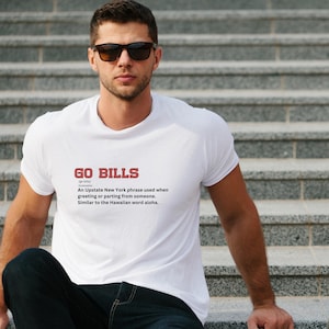 Go Bills T-shirt - Buffalo voetbal fan shirt - Game Day Tee - grappig sportshirt - Bills maffia cadeau - Buffalo uniseks shirt.