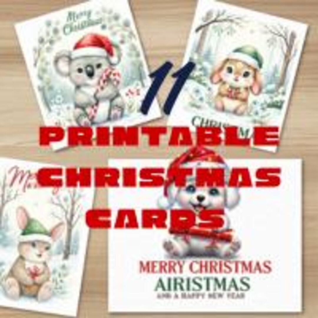 Christmas Dog Greeting Cards Printable | Adorable Puppy Holiday Card ...