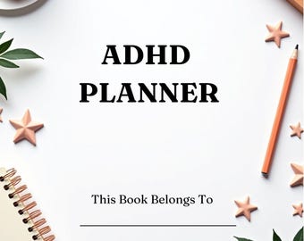 Planificador imprimible para TDAH / Planificador de enfoque diario para adultos / Organizador de productividad en PDF / Planificador diario para personas neurodivergentes