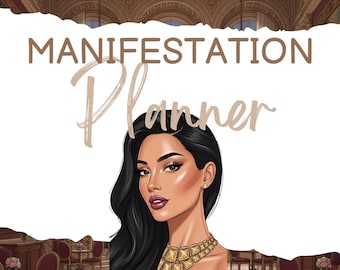 Planificador de Manifestación Imprimible – Seguimiento de Metas de la Ley de Atracción y Diario de Intenciones Diarias