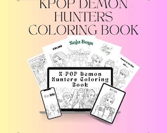 Libro para colorear de cazadores de demonios del K-Pop / Arte de fans del anime