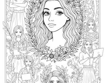 Libro para colorear Mujeres Empoderadas: más de 100 páginas de fuerza e inspiración