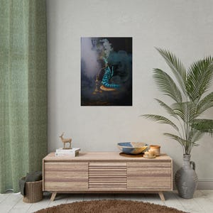 ABSOLEM, the BLUE CATERPILLAR - from Alice in Wonderland - inspired by Salvador Dali - Rolled Poster