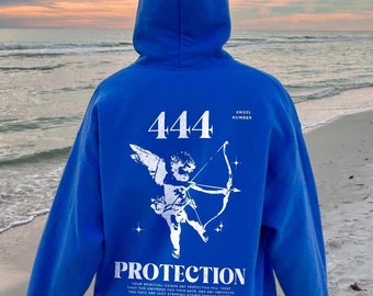 Angel Number 444 Graphic Hoodie | Spiritual Y2K Streetwear
