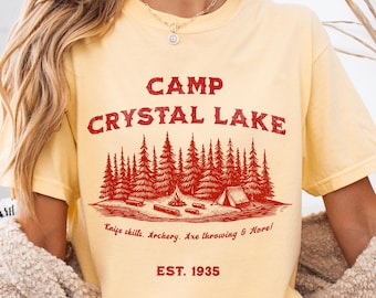 Camp Crystal Lake Shirt | Vintage 80s Horror Movie Tee