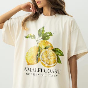 Amalfiküste Zitrone Tee : Vintage Italienischer Sommer Übergröße Shirt