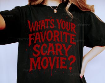 Qual è la tua maglietta preferita di un film horror? T-shirt retrò di Halloween con film horror, maglietta Comfort Colors