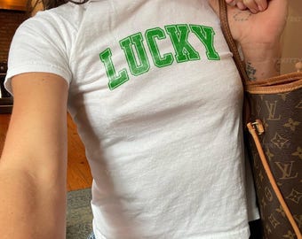 Lucky Baby Tee | Y2K St. Patrick's Day Shirt