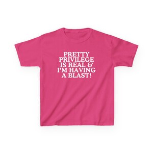 Pretty Privilege Baby Tee: Funny Y2K Slogan Crop Tee, 2000s Fashion Heliconia