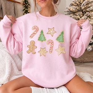 Christmas Cookie Sweatshirt, Gingerbread Sweater, Holiday Baking Crewneck, Cozy Baker Gift for Women