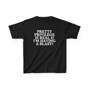 Pretty Privilege Baby Tee: Funny Y2K Slogan Crop Tee, 2000s Fashion image 8