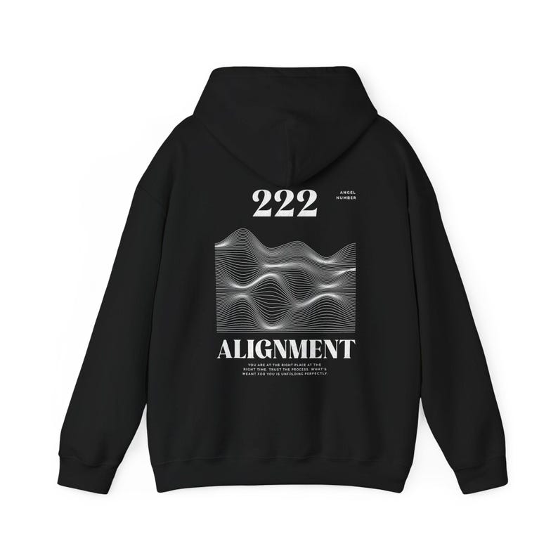 Angel Number 222 Graphic Hoodie | Y2K Streetwear image 8
