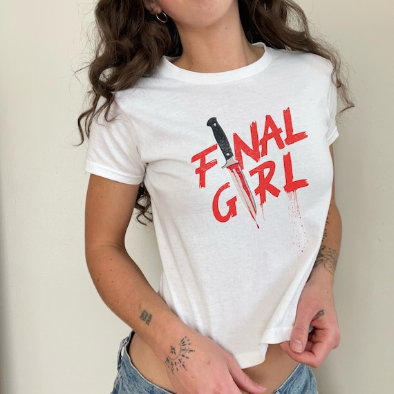 Final Girl Baby Tee | Horror Movie Crop Top, Halloween Slasher Movie Shirt