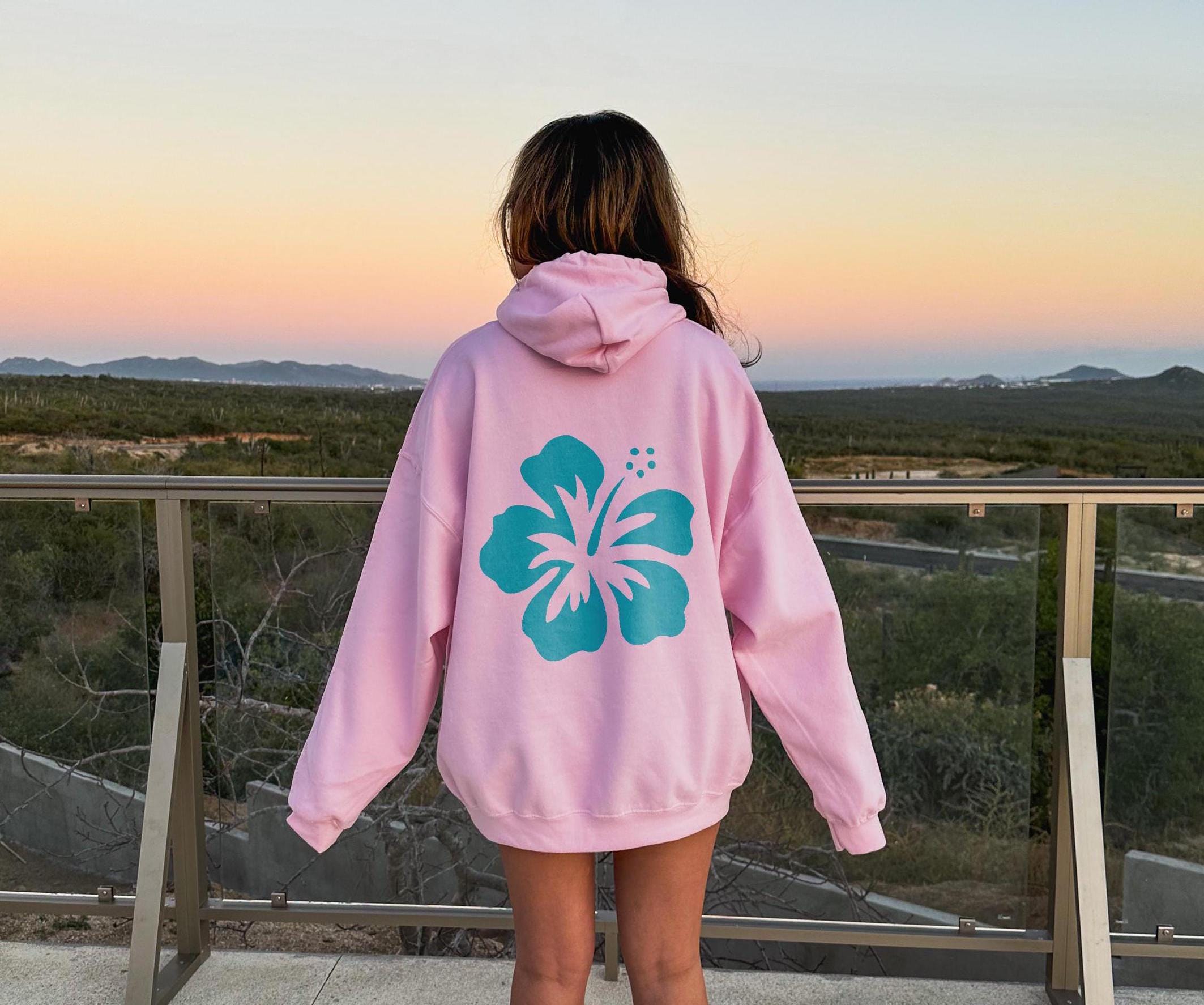 Y2K ハイビスカス フラワー パーカー: トレンドの夏ビーチ パーカー
