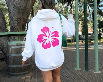 Y2K ハイビスカス フラワー パーカー: トレンドの夏ビーチ パーカー