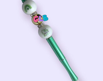 SALE | green bead pencil | gift idea | gifts under 10 | bead pencil |one lucky mama