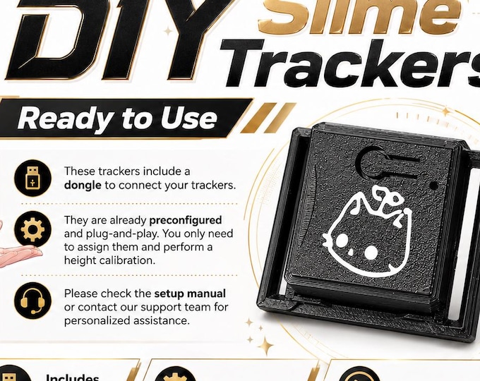 SlimeVR Compatible Full Body Tracking FBT VRCHAT VR 6 Smol Trackers ICM45686 + QMC6309 Flagship New 2026