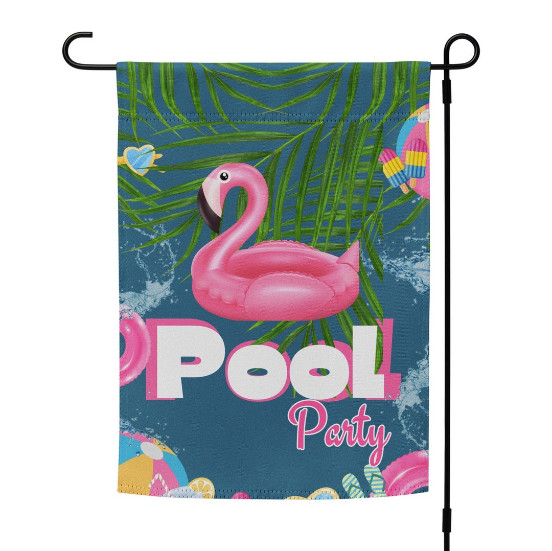 Pool Party Garden Flag Elegant and Versatile Decoration Double-sided ...