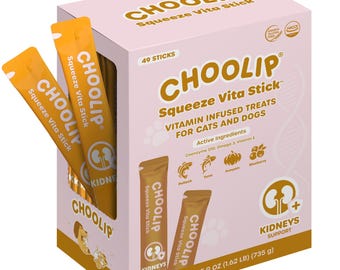 Squeeze Vita Stick Soft Cat Treats and Dog Treats. 49pc Kidney Support Grab&Go Pack for Cats and Dogs.