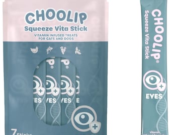 Choolip Squeeze Vita Stick – Eyes Support - Lickable Cat and Dog Treats Diet Infused with Vitamins