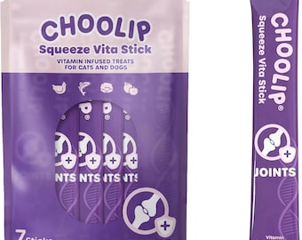 Choolip Squeeze Vita Stick – Joints Support - Lickable Cat and Dog Treats Diet Infused with Vitamins