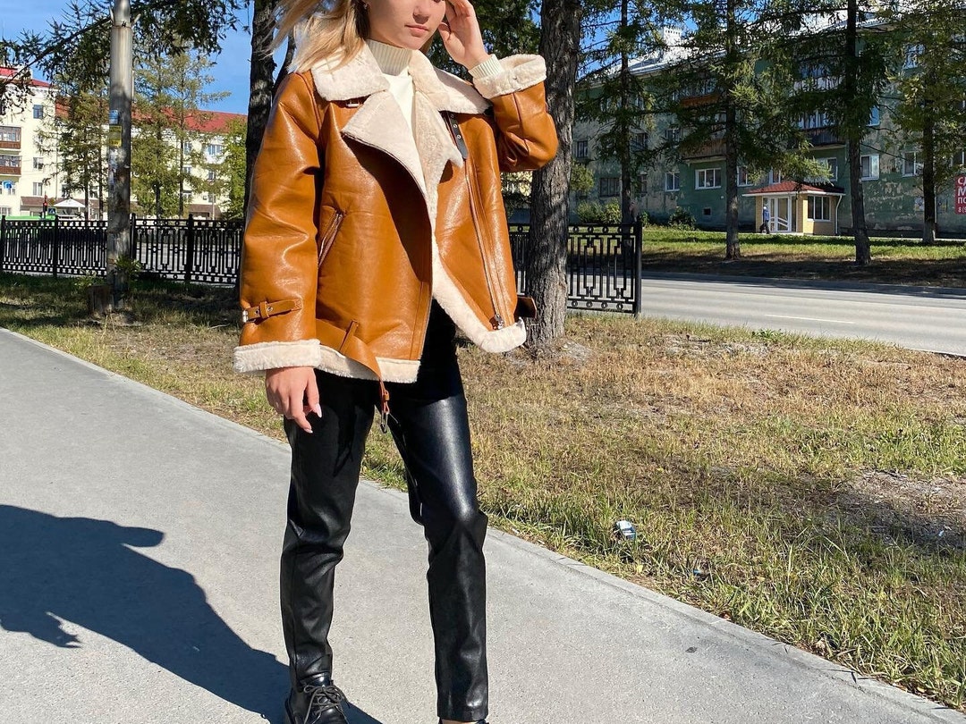 Lammfell Lederjacke Damen Lammfell Pilotenjacke Damen GÃ¼nstig