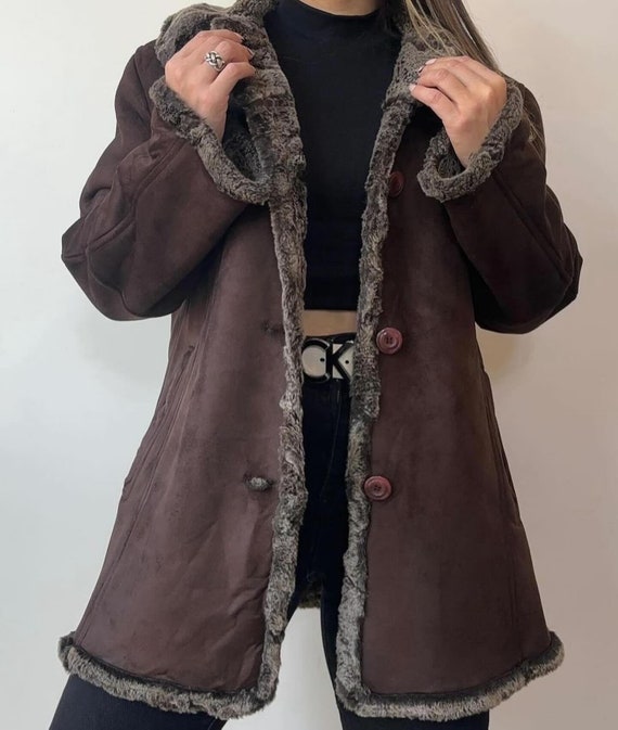 Wildledermantel Mantel Wildleder Damen Damenmantel Wildleder