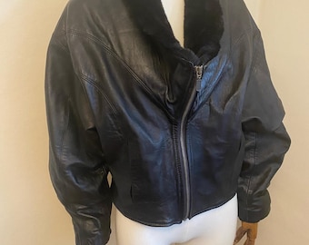 Black Shearling Sheepskin Leather B3 Bomber Aviator Jacket