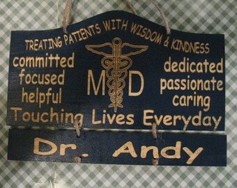 Personalized Wooden Doctor Wall Hanging