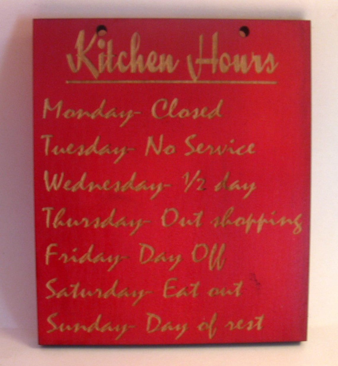 Funny kitchen hours wooden kitchen sign Etsy