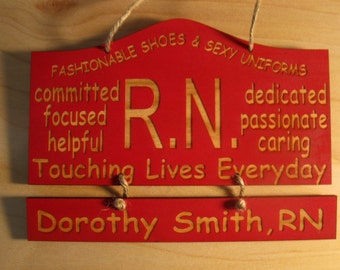 Personalized Wooden Nurse Wooden Wall Hanging