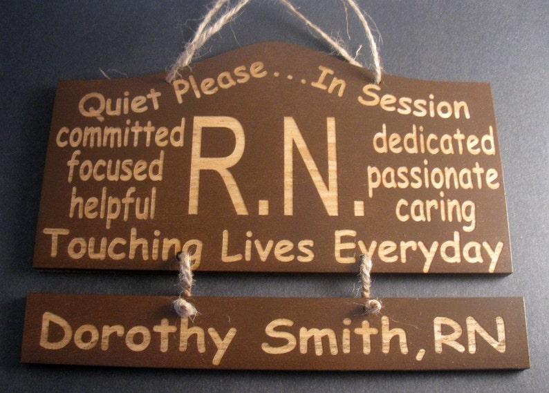 Personalized Wooden Nurse Wooden Wall Hanging image 2