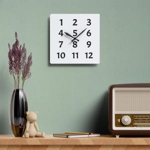 From 1 to 12 | Square Acrylic Wall Clock