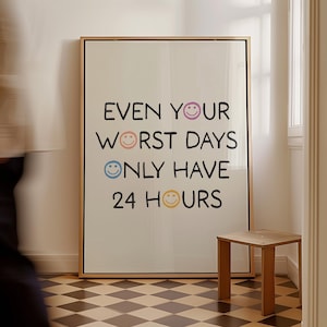 Daily Affirmations Poster Printable Wall Art for Therapy Office Positive Daily Reminder Prints Instant Digital Download Decor