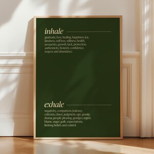 Andas in Andas ut Poster: Mindfulness Meditation Konst, Terapi Kontor Dekor (Digital Nedladdning)