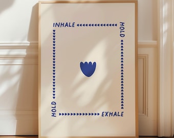 Stampa Box Breathing: Decorazione per ufficio terapeutico, Arte sulla salute mentale (download digitale)