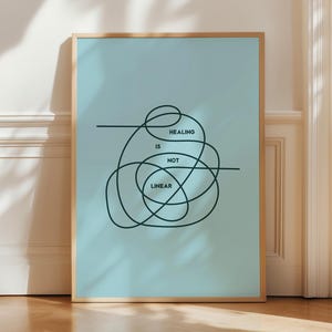 Healing Is Not Linear Mental Health Wall Art Healing Poster For Therapy Office Decor Psychology Print Inspirational Motivational Artwork