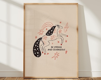 Inspirational Unicorn Wall Art, Kids Room Decor, Motivational Quote Poster