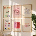 Set of 6 Mental Health Prints, Psychology Posters, Printable Wall Art for Therapy Office Decor, Mental Health Printables, Digital Downloads
