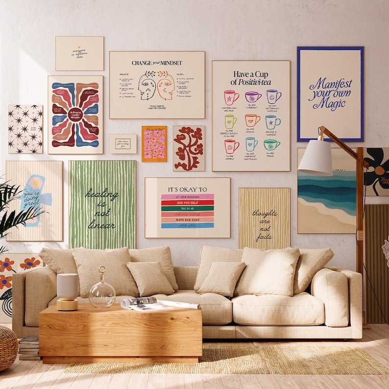 100 Mental Health Therapy Prints Bundle, Counseling Office Wall Art (Digital Download) image 2