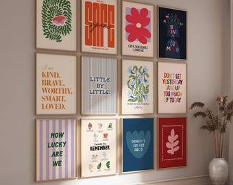Mental Health Bundle, 50 Wall Art Prints for Therapy Office Decor, Mental Health Posters for Counselor Office, Counseling Wall Art