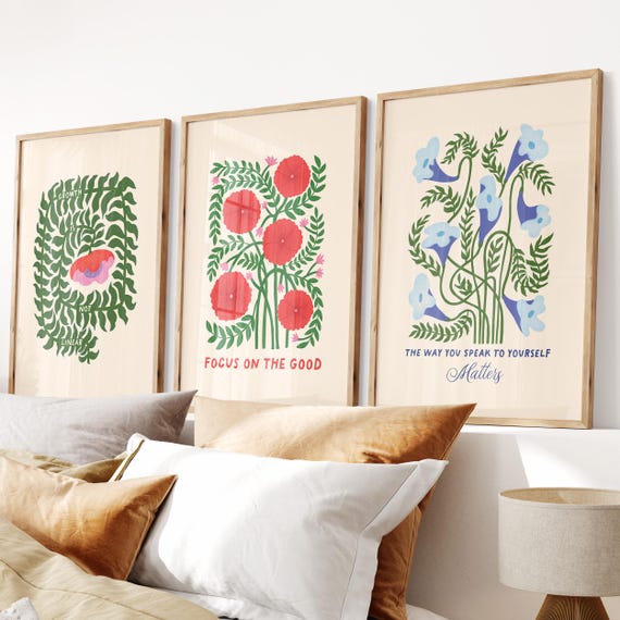 Boho Classroom Posters: Inspirational Growth Mindset Art (Set of 3, Digital Download)
